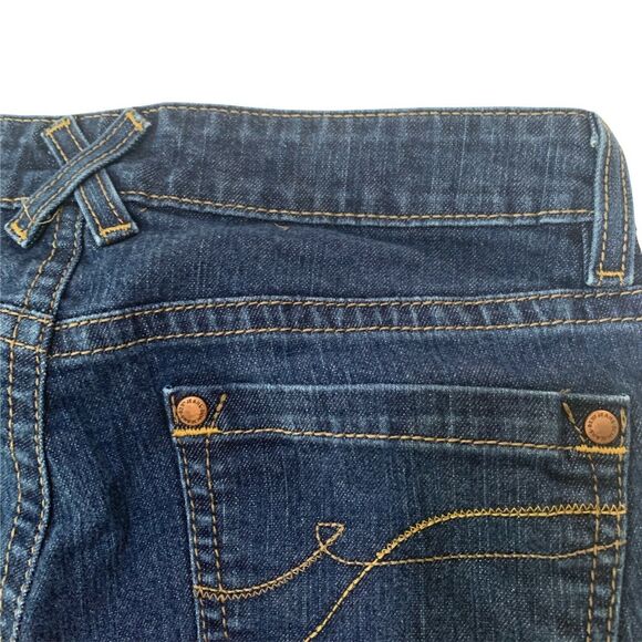 Express Women's Jegging Skinny Jeans Cropped Frayed Leg Size 2 Stretch High Rise - Picture 6 of 8